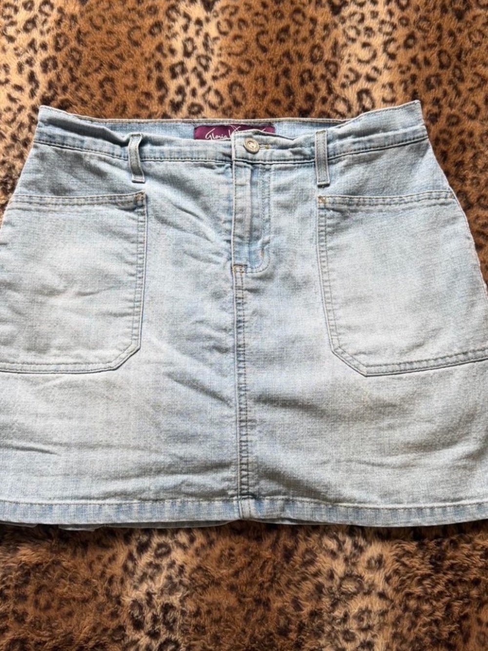 Gloria Vanderbilt Light Wash Denim Mini Skirt